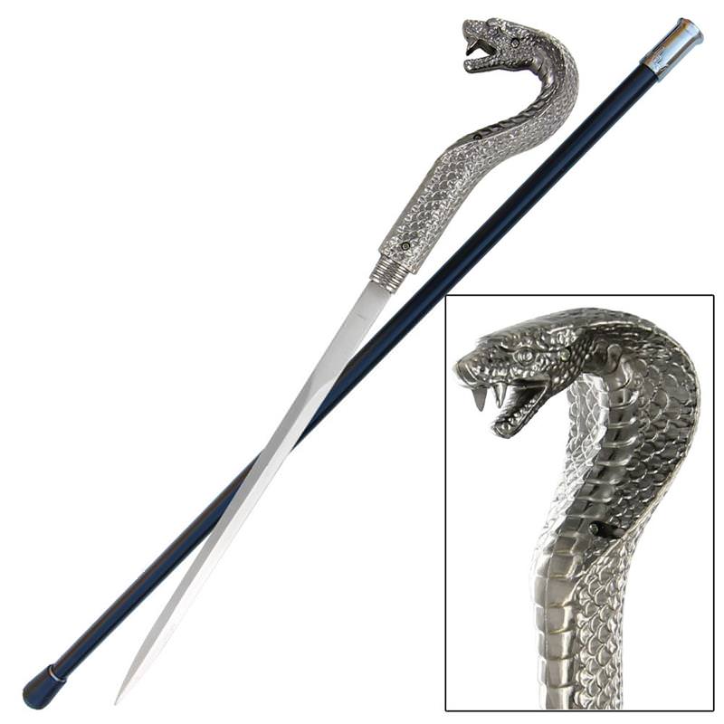 Striking Cobra Sword Cane - Tophatter's Army Products & Self Defense Collectible Weapons - Tophatter Daily Deals